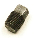 1/4 SQUARE PLUG SCHEDULE 80 BLACK - Plain